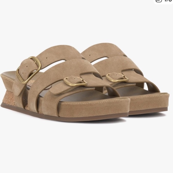 Vince Camuto Freoda Suede Slide Sandals Size 9.5 - Picture 2 of 8
